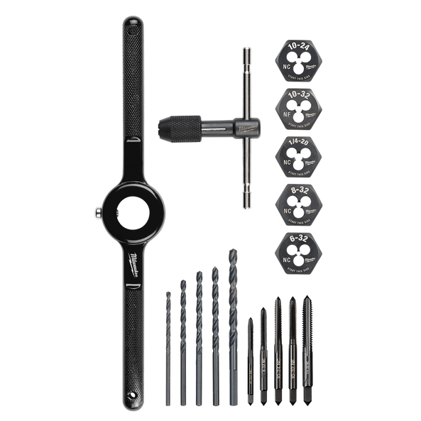 SAE Tap and Die 17PC Set - High Carbon Steel, , hi-res