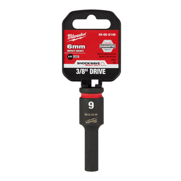 SHOCKWAVE™ 3/8" Drive 6mm Deep 6 Point Impact Socket, , hi-res