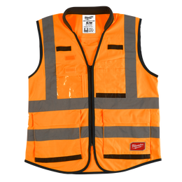 Premium High Visibility Orange Safety Vest