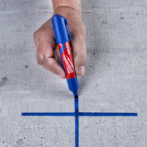 INKZALL™ Blue Large Chisel Tip Marker, , hi-res