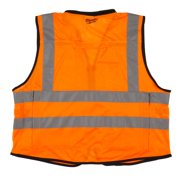 Premium High Visibility Orange Safety Vest - S/M, Orange, hi-res