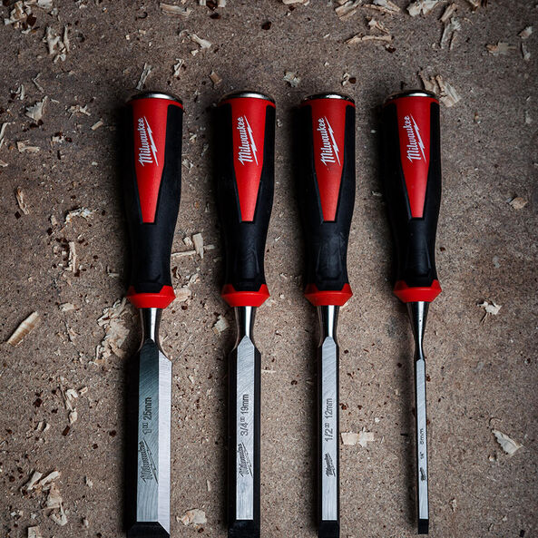 4pc Beveled Edge Chisel Set, , hi-res