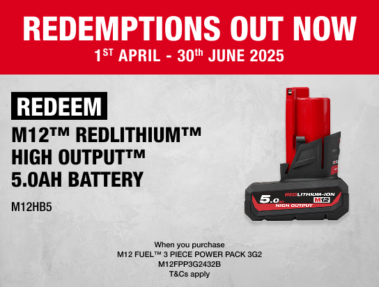 Milwaukee Redemptions - 1st April - 30th June 2025