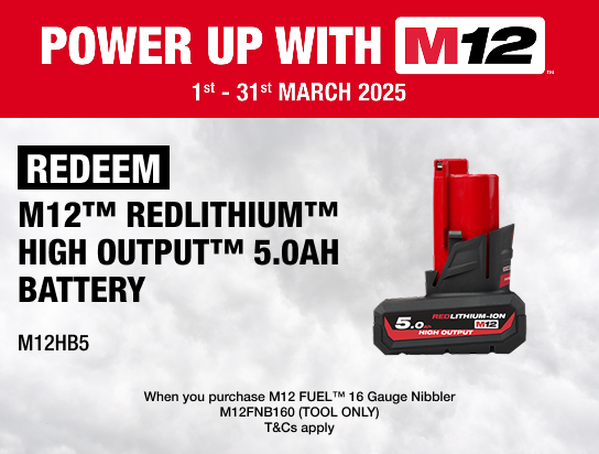 Power Up With M12™ Redemptions - 1st March - 31st March 2025