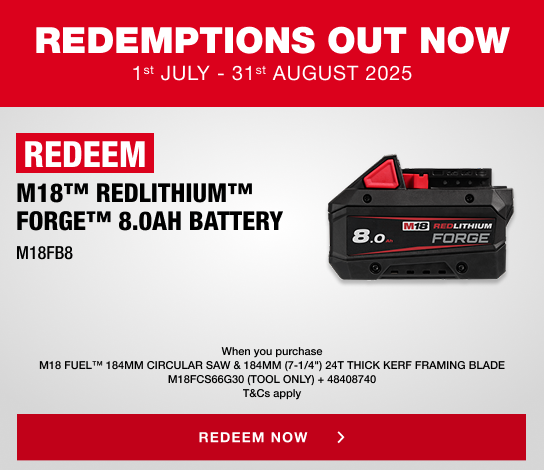Milwaukee Redemptions - 1st July - 31st August 2025