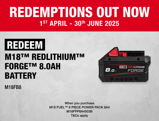 Milwaukee Redemptions - 1st April - 30th June 2025