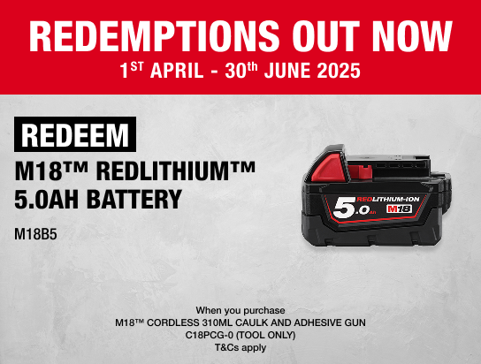 Milwaukee Redemptions - 1st April - 30th June 2025