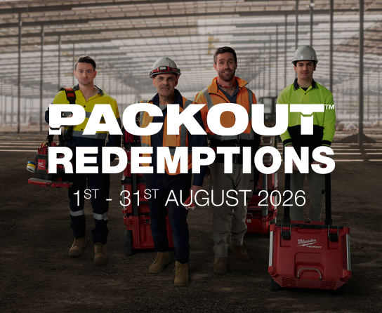 Milwaukee PACKOUT™ Redemptions - 1st August - 31st August 2026