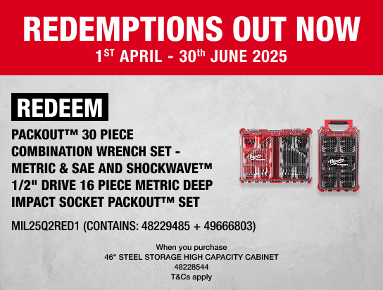 Milwaukee Redemptions - 1st April - 30th June 2025