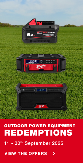Milwaukee Outdoor Power Equipment Redemptions - 1st - 30th September 2025