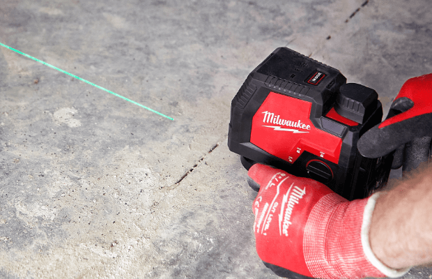 Milwaukee REDLITHIUM USB Rechargeable Cross Line Laser Kit L4CLL 301C Milwaukee Tool NZ